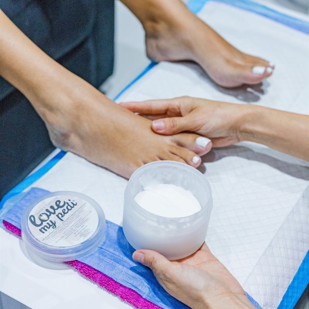 Pedicure treatment — see more on Instagram